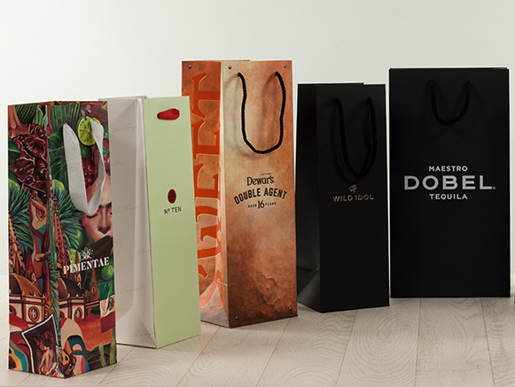 Printed Bottle Gift Bags